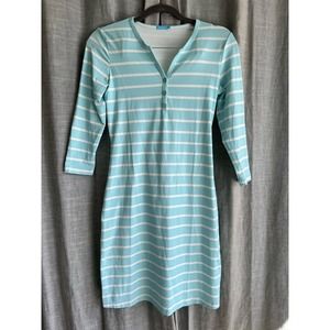 J. McLaughlin Light Blue Stripe Long Sleeve Dress | Women's XS US